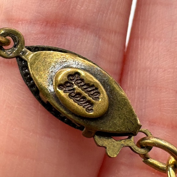 Vintage Sadie Green Victorian Revival Charm Necklace - Picture 8 of 8